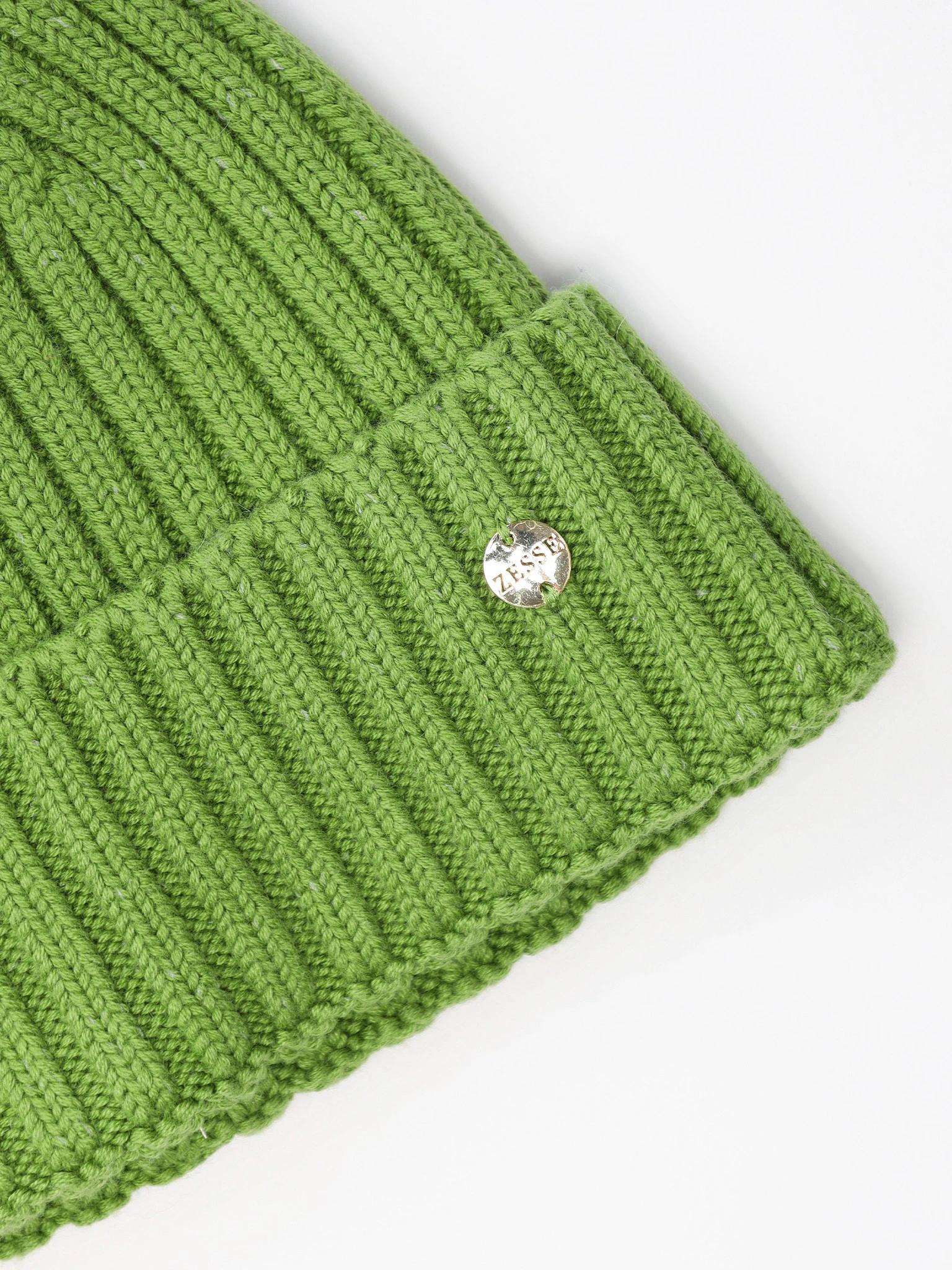 Шапка-бини из смесовой вискозы с отворотом на подкладе в ассортименте